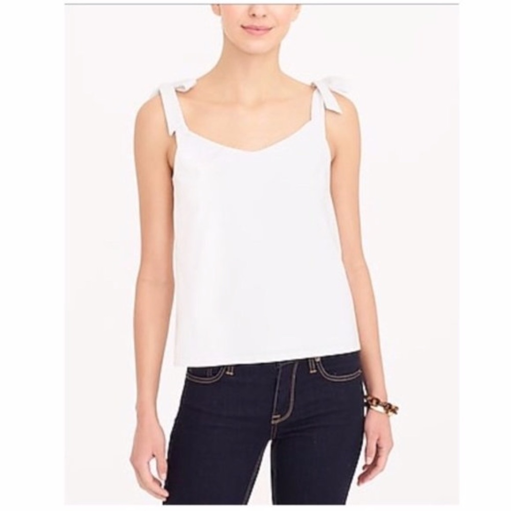 J.Crew Shoulder Bow Tie Tank Top